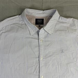 Charles Tyrwhitt Oxford Shirt Mens 3XL Blue White Striped Classic Button Down